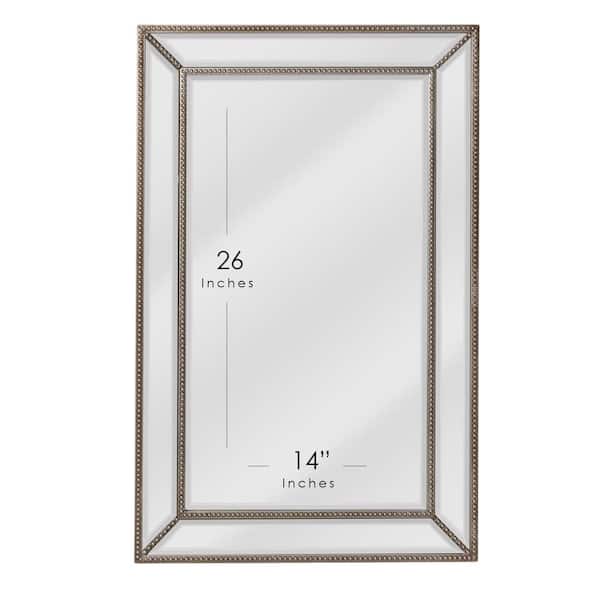 Champagne Edged Triple Opening Bevelled Mirror Photo Frames 