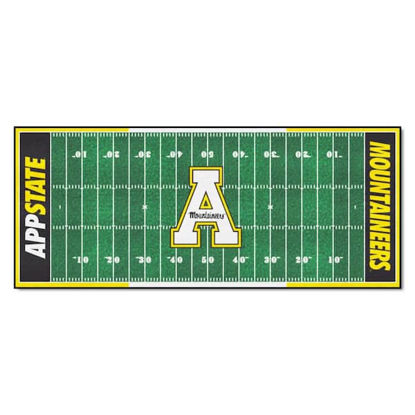 FANMATS Appalachian State Mountaineers Green  2 ft. x 6 ft. Field Runner Rug