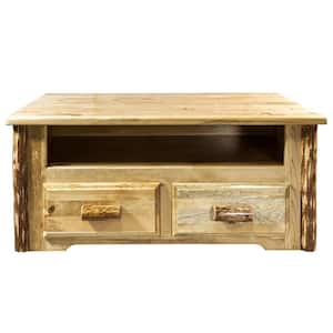 Glacier Country 40 in. Brown Medium Rectangle Wood Coffee Table with 2-Drawers