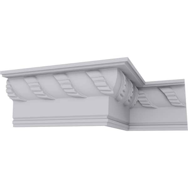 Ekena Millwork SAMPLE - 2-3/8 in. x 12 in. x 4-3/4 in. Polyurethane Anise Crown Moulding