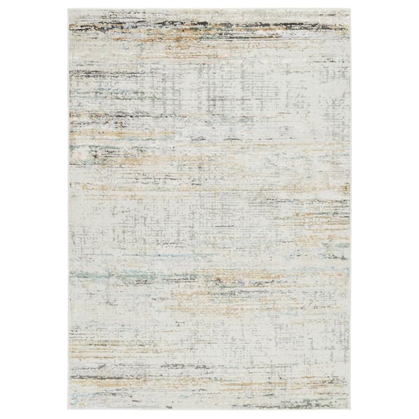 Jaipur Living Mathis Ivory/Gold 9 ft. 10 in. x 14 ft. Abstract Rectangle Area Rug