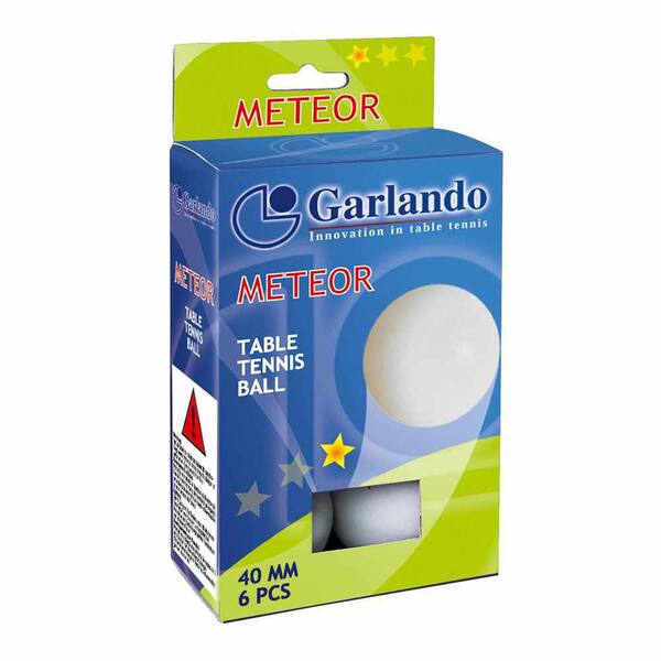 Unbranded Garlando Meteor 1-Star Table Tennis Balls Set of 6