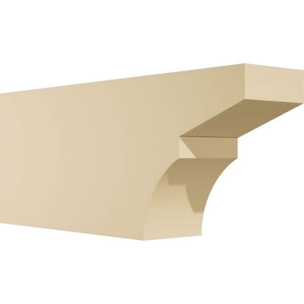 Ekena Millwork 4 in. W x 8 in. H x 20 in. L Standard Monterey Signature Urethane Outlooker Rafter Tail, Primed Tan