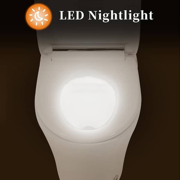 Logmey Elongated Smart Bidet Toilet with Heated Seat, Auto Flush, and Night Light