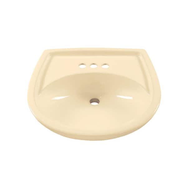 American Standard Hydra 5.5 in. Pedestal Sink Basin in Bone