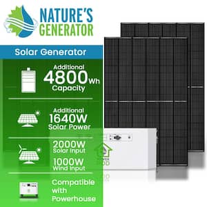 Powerhouse Solar Power 100Ah Battery Expansion Pod with (4) 410-Watt Panels