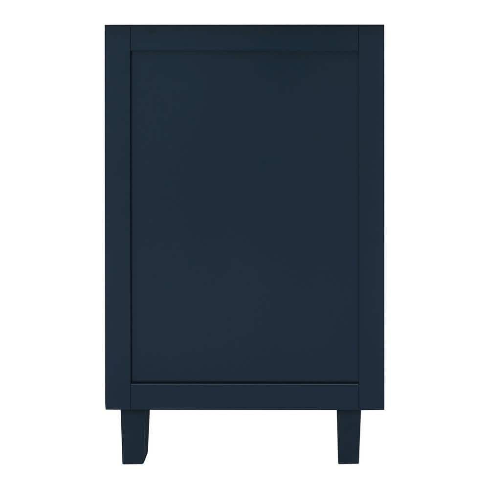 Monroe Midnight Blue 66" Freestanding Wood Bath Vanity Cabinet