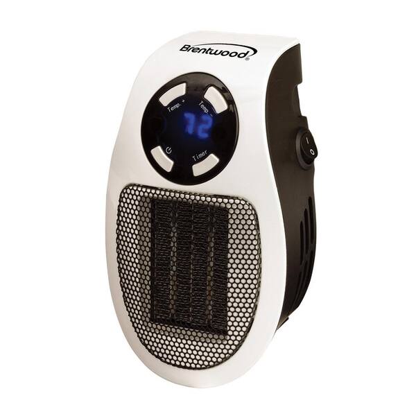 Brentwood Appliances 350-Watt Plug-In Wall Outlet Electric Personal Space Heater