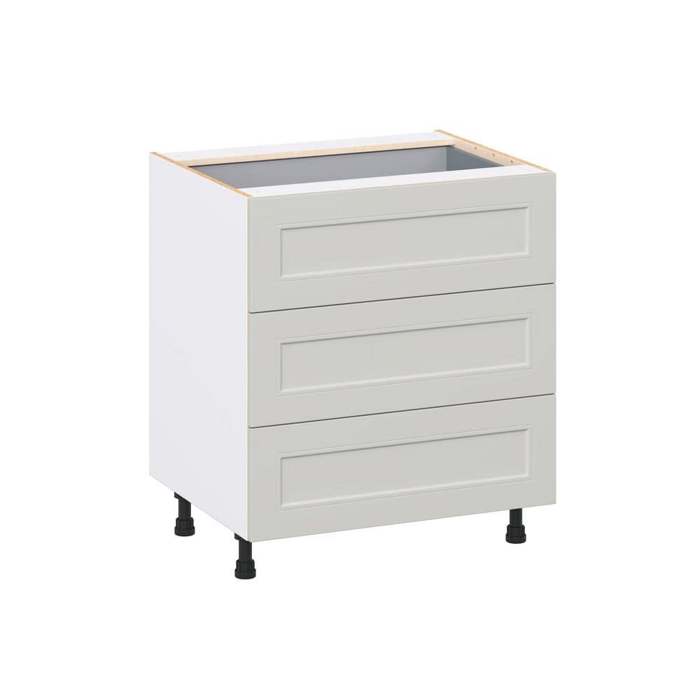Galveston 30 in. W x 24 in. D x 34.5 in. H Assembled Shaker Drawer Base Kitchen Cabinet in Light Grey with 4-Drawers price history on PriceWatchPro
