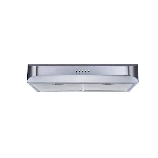 Winflo 30 in. 300 CFM Convertible Under Cabinet Range Hood in Stainless  Steel with Mesh, Charcoal Filters and Push Buttons UR010C30F - The Home  Depot