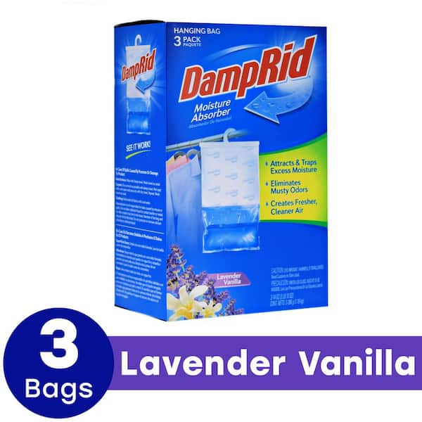 Damp Rid Hanging Bag Fresh Scent Moisture Absorber 3 pack DampRid