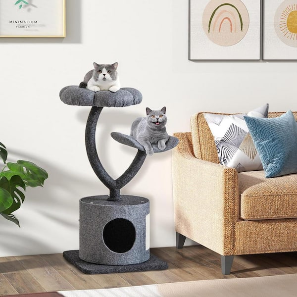 花台 christian aujard DECORATION 猫脚 ATENGNES 35 in. 3-Layer Flower Cat Tree for Indoor Cats with