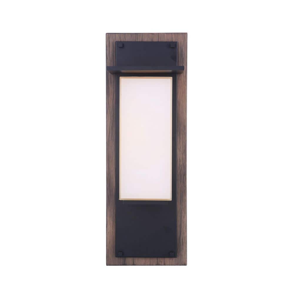 Whiskey Barrel and Midnight LED Wall Sconce with Frosted Glass
