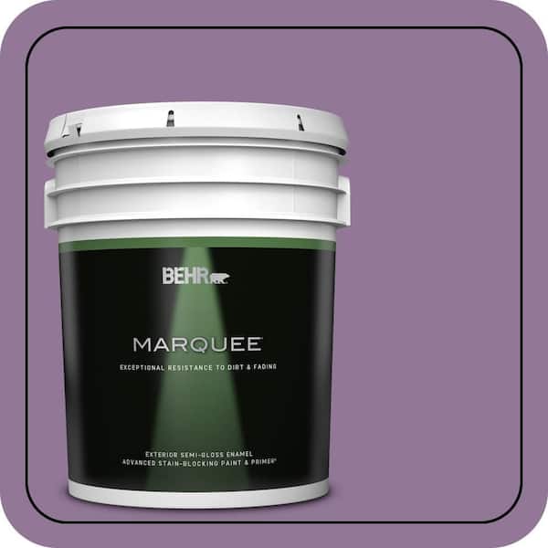 BEHR MARQUEE 5 gal. #M100-5 Passion Fruit Semi-Gloss Enamel Exterior Paint & Primer