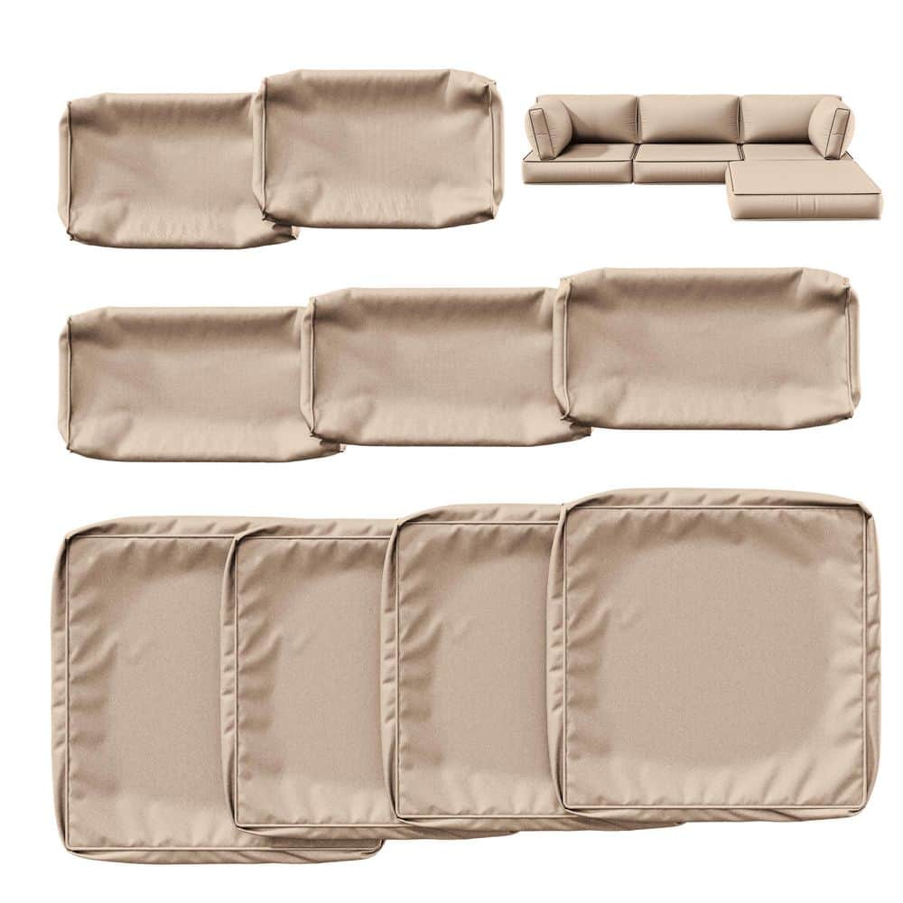 Kimunuk 9-Piece Outdoor Patio Cushion Cover, UV and Waterproof