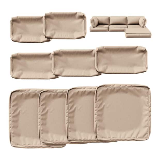 Kimunuk 9-Piece Outdoor Patio Cushion Cover, UV and Waterproof