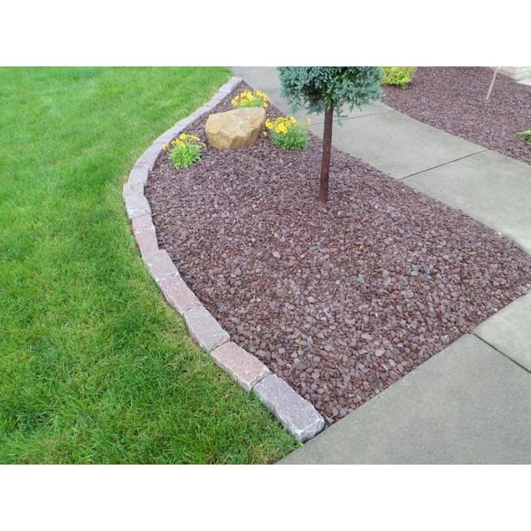 Cobblestone 9 in. x 5 in. x 5 in. Rose Granite Edging (75-Pieces/56 Linear ft./Pallet)