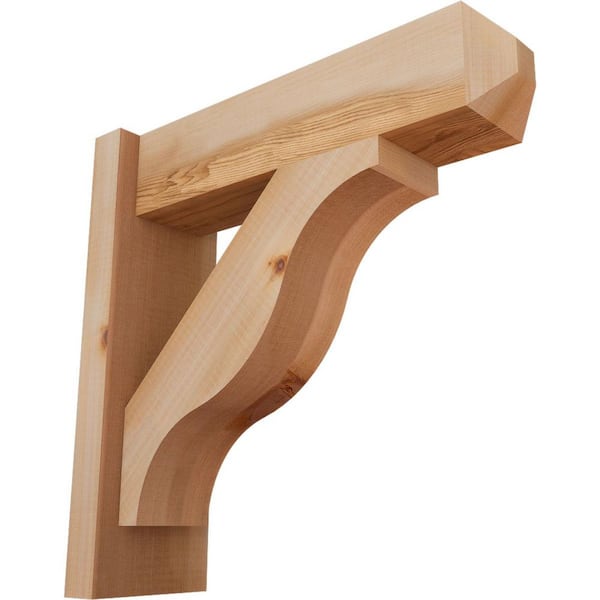 Ekena Millwork 6 in. x 18 in. x 18 in. Western Red Cedar Fuston Craftsman Smooth Outlooker