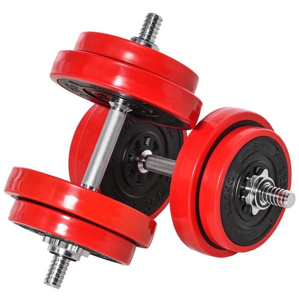 44 lbs Barbell Dumbbells 2-in-1 Combo Free Weight Set