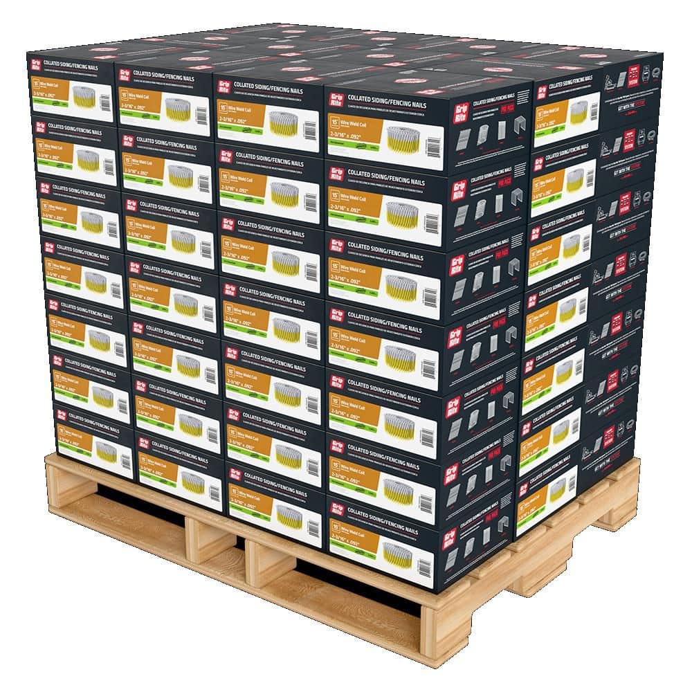 2-3/16 in. x 0.092 in. 15° Wire Hot-Galvanized Ring Collated Framing Nails (3,000 per Box), 84 Per Pallet price history on PriceWatchPro