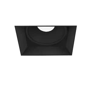 Midway 2 in. Trimless Square 2700K-5000K Selectable CCT Remodel Fixed Downlight Integrated LED Recessed Light Kit Black