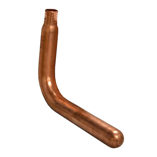 JONES STEPHENS 1 in. Crimp PEX (F1807) x 6 in. x 8 in. Copper Stub Out 90° Elbow without Mounting Flange