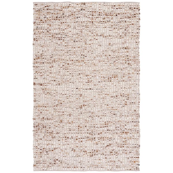 Natura 5 ft. x 8 ft. Ivory/Beige Marle Striped Area Rug