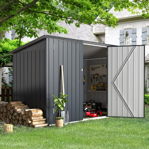 Sudzendf 7 ft. W x 3 ft. D Metal Shed with Double Lockable Door in