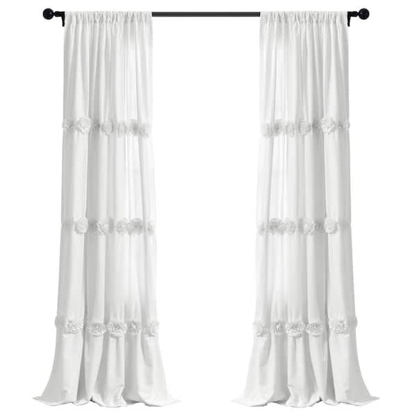Darla Window Curtain Panel White Single 40X84