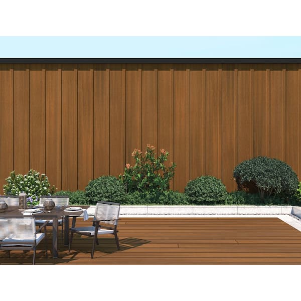 NewTechWood Board and Batten 10.94 in. x 12 in. Peruvian Teak