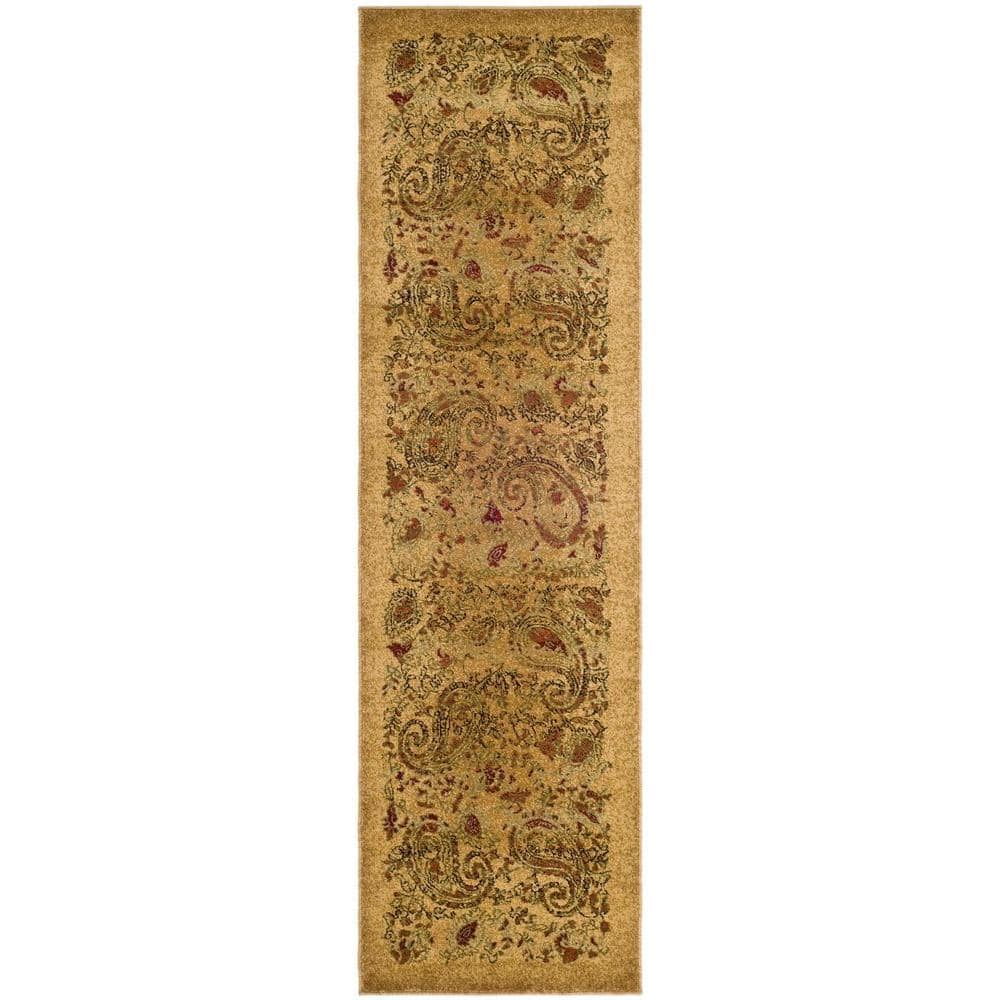 SAFAVIEH Lyndhurst Beige/Multi 2 ft. x 12 ft. Border Runner Rug Safavieh's Lyndhurst collection offers the beauty and painstaking detail of traditional Persian and European styles with the ease of polypropylene. With a symphony of floral, vines and latticework detailing, these beautiful rugs bring warmth and life to the room of your choice. This is a great addition to your home whether in the country side or busy city. Color: Beige/Multi.
