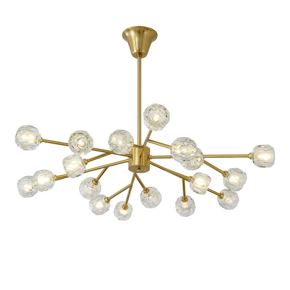18-Lights Sputnik Chandeliers Gold Modern Crystal Pendant Light Mid Century Chandelier for Living Room Dining Room price history on PriceWatchPro