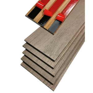 Stone Gray Peel and Stick Wood Plank for Wall Self-Adhesive Wood Wall Panel for Living Room (16 sq. ft./Box)