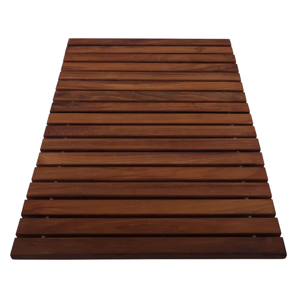 Nordic Teak 23.62" x 15.75" Shower Mat with Rubber Feet