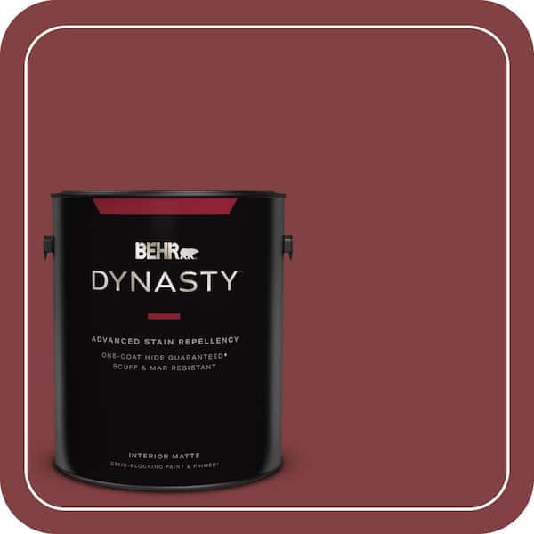 BEHR DYNASTY 1 gal. #S-H-130 Red Red Wine Matte Interior Stain-Blocking Paint & Primer