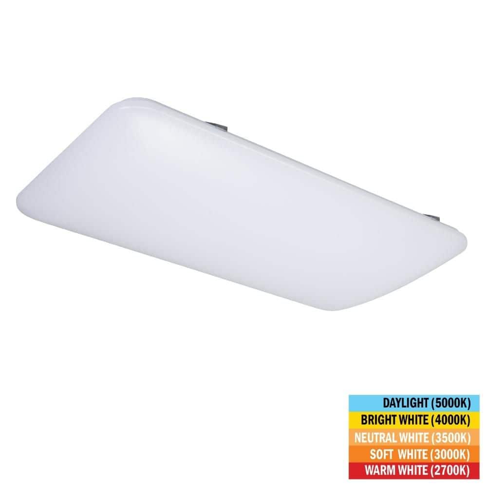2 ft. 40-Watt LED White Shop Light, 3500 Lumens, Selectable CCT 2700K-5000K, Dimmable, Garage Light or Laundry Room price history on PriceWatchPro