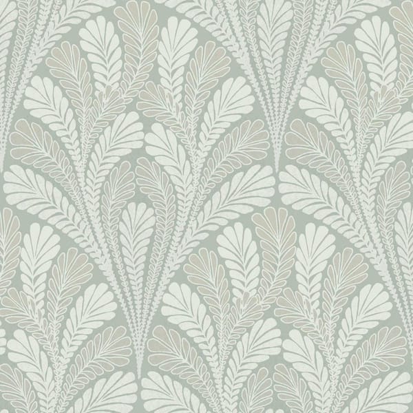 York Wallcoverings 56 sq ft. Green Shell Damask Pre-Pasted Wallpaper
