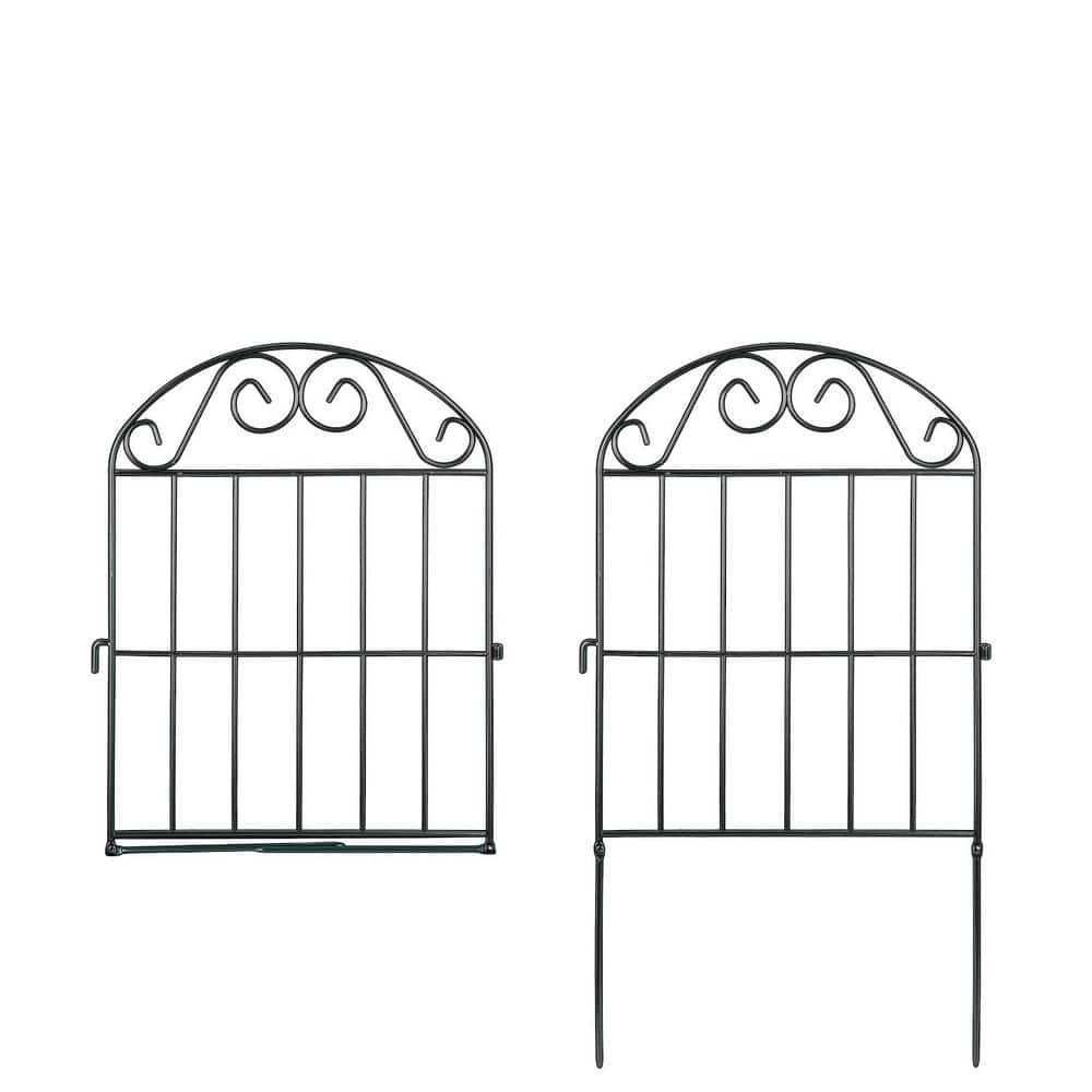 24 ft. x 2 ft. Black Metal Arched Wire Garden Border Fence Panel (24-Pack) for Yard Patio Flower Bed Animal Barrier price history on PriceWatchPro