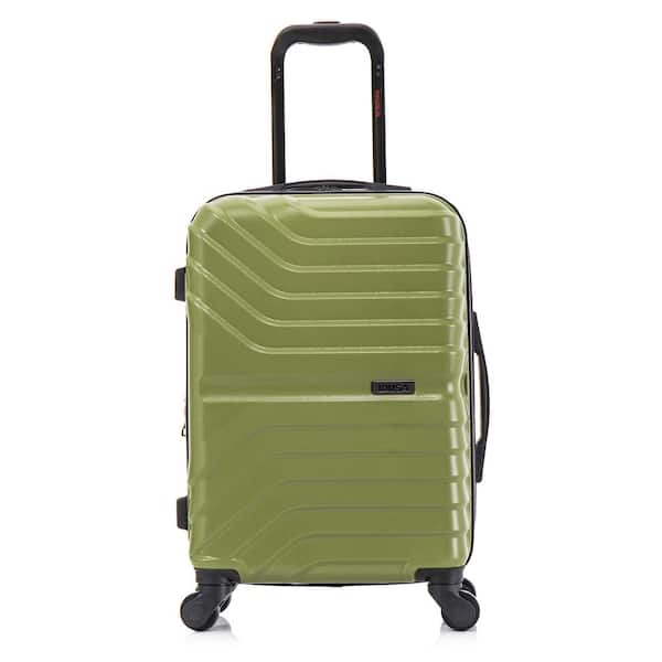 InUSA Aurum Light-Weight 20 in. Hardside Spinner Luggage Carry-On Green