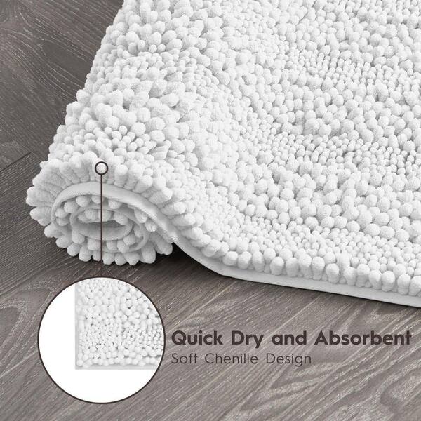 Laura Ashley Astor With TPR Backing 20 in. x 34 in. Off-White