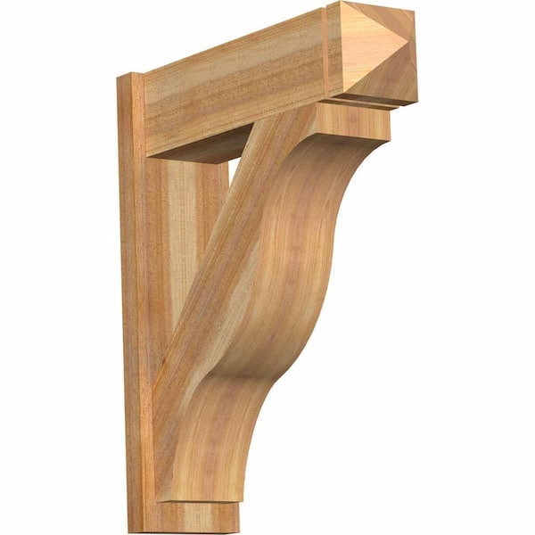 Ekena Millwork 8 in. x 32 in. x 28 in. Fuston Arts and Crafts Rough Sawn Western Red Cedar Outlooker