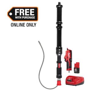Milwaukee M12 Trap Snake 12V Lithium-Ion Cordless 6 ft. Toilet