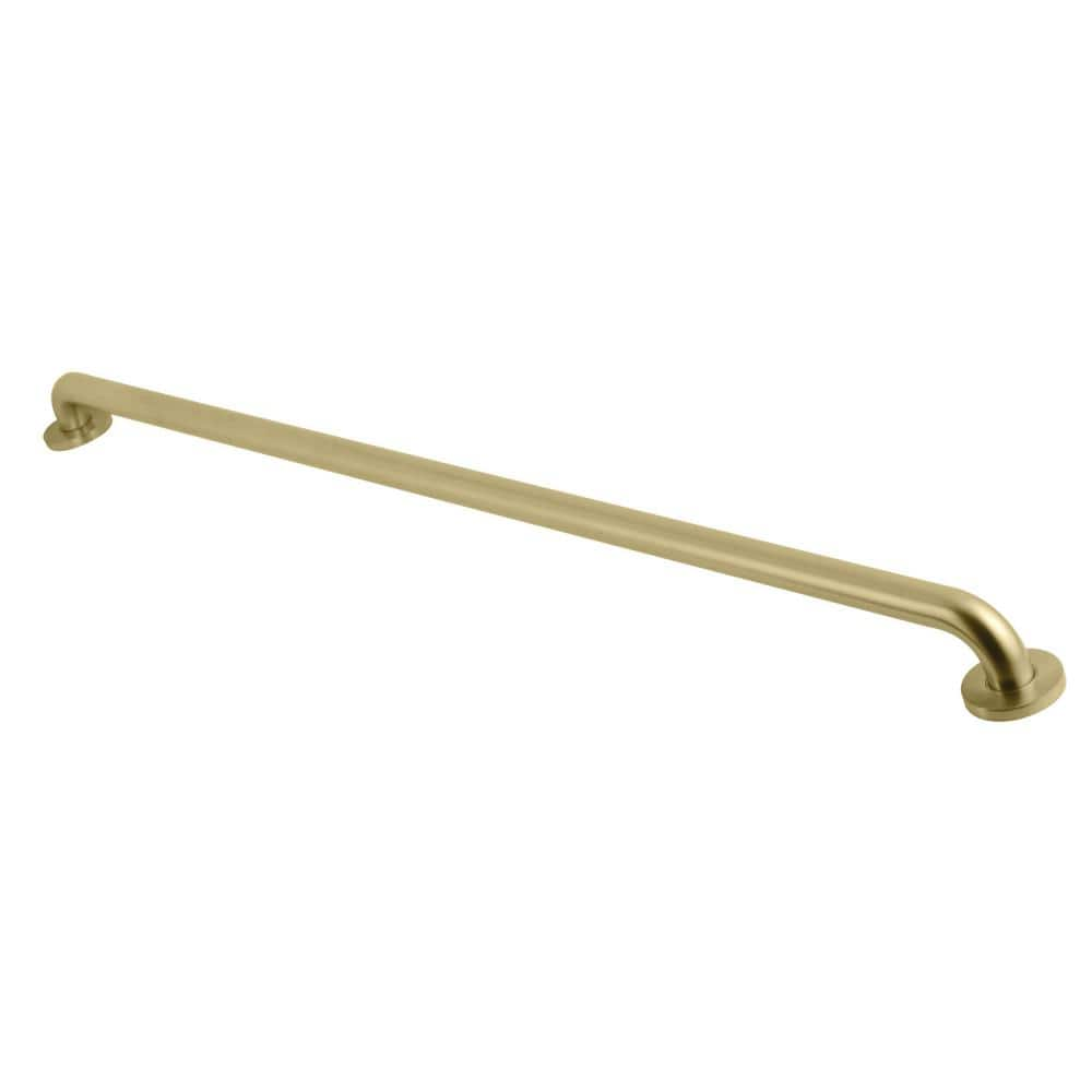 Kingston Brass Meridian 48 in. x 1-1/4 in. Grab Bar in Brushed Brass ...