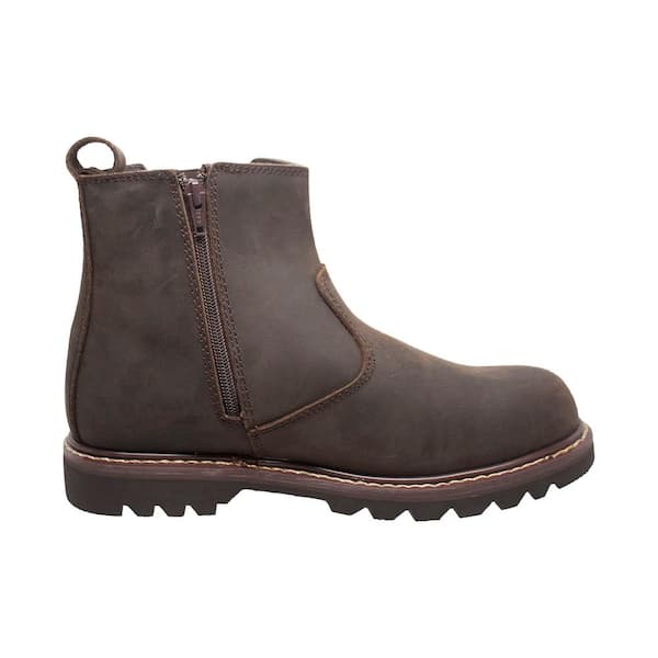 AdTec Men's Australian Waterproof 6'' Work Boots - Soft Toe - Brown Size 9.5(M)