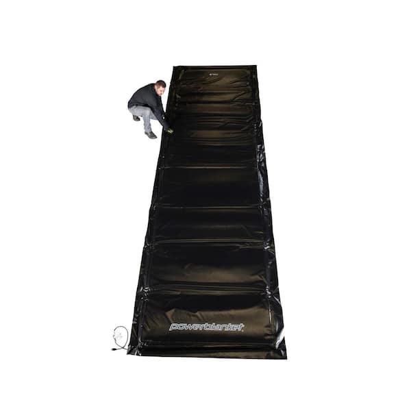 Insulated and Heated Ground Thawing Blanket, Epoxy Curing Blanket, 3 ft. x 10 ft., Fixed Temp 150°F, Thaws - 12"- 24"/hr
