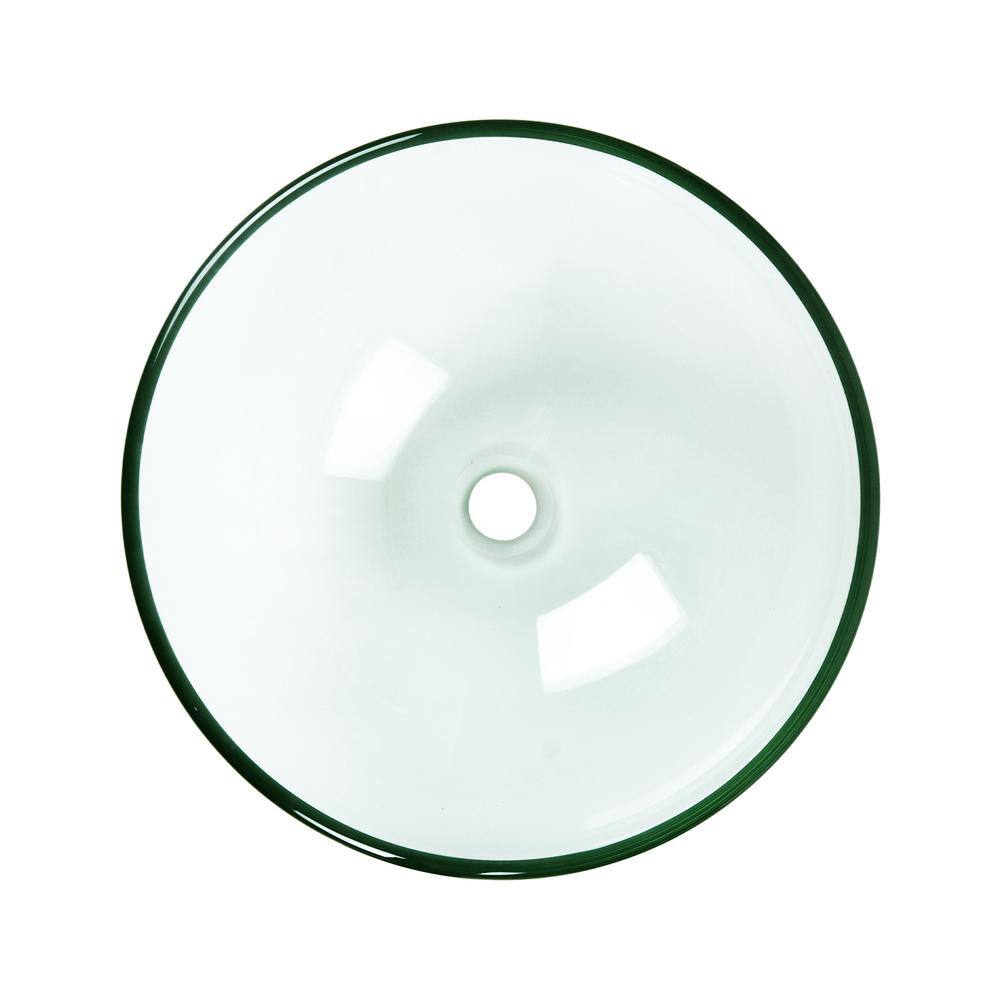 Crystal Clear Glass Circular Vessel Bathroom Sink