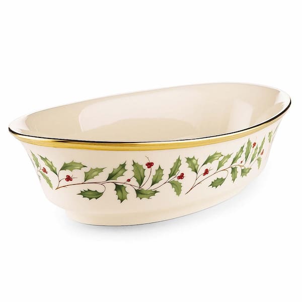 Lenox Holiday 6.5 in. Ivory Vegetable Bowl (34 oz.) 146504510