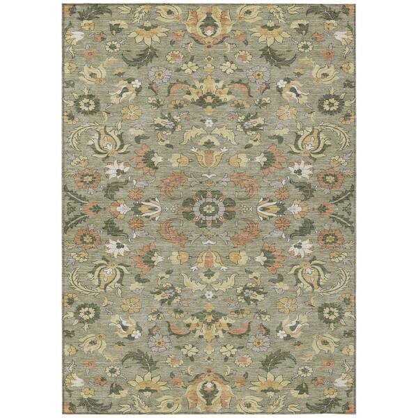 Chantille Machine Washable Indoor/Outdoor Abstract ACN2473 Sage 10 ft. x 14 ft. Area Rug