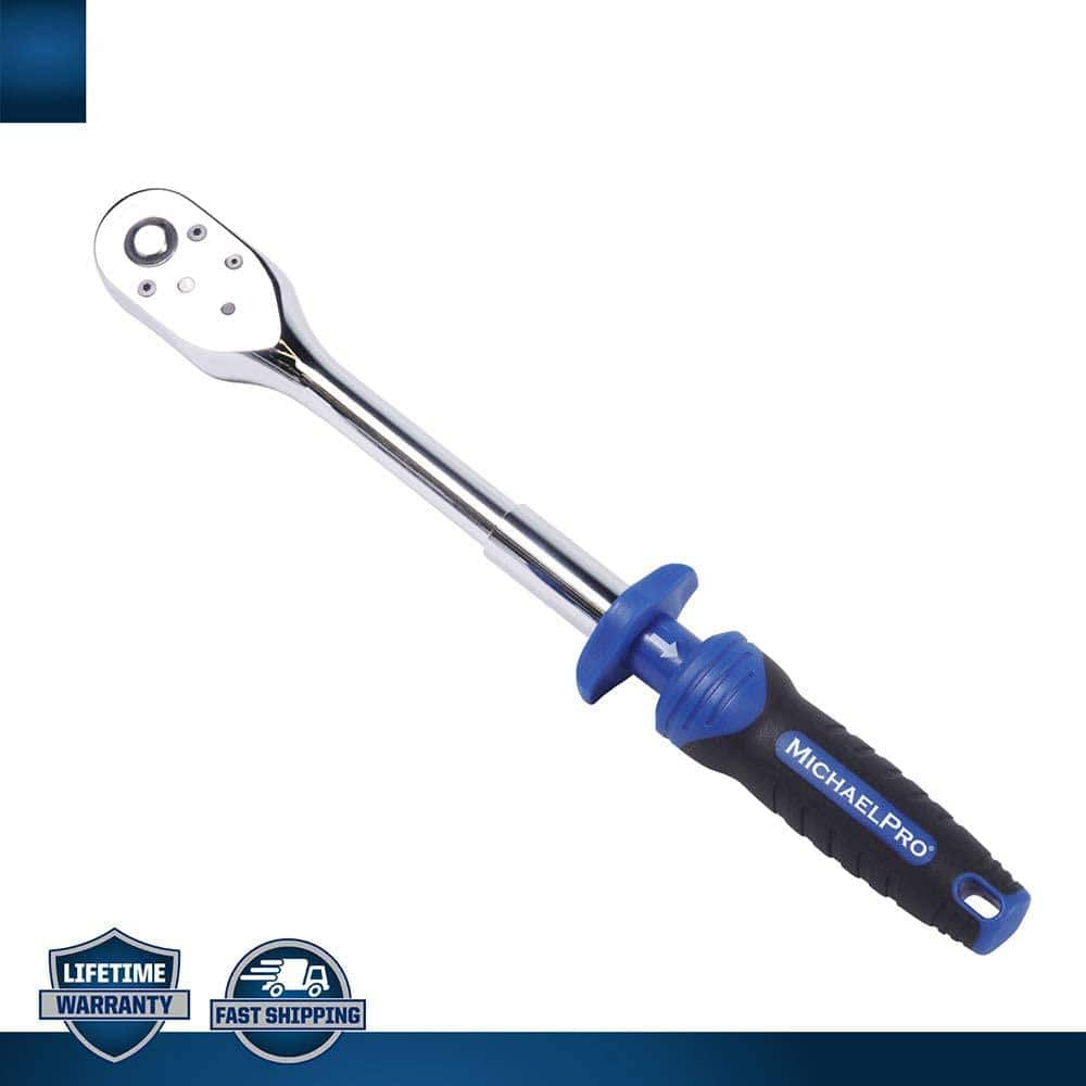 MICHAELPRO 3/8 in. Drive Ratchet Wrench Handle - Socket Change with 48 Tooth Durable Reversible Design