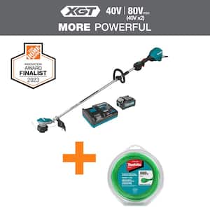 40V Max XGT Brushless Cordless 15 in. String Trimmer Kit (4.0Ah) with Twisted Trimmer Line, 0.080", 175'